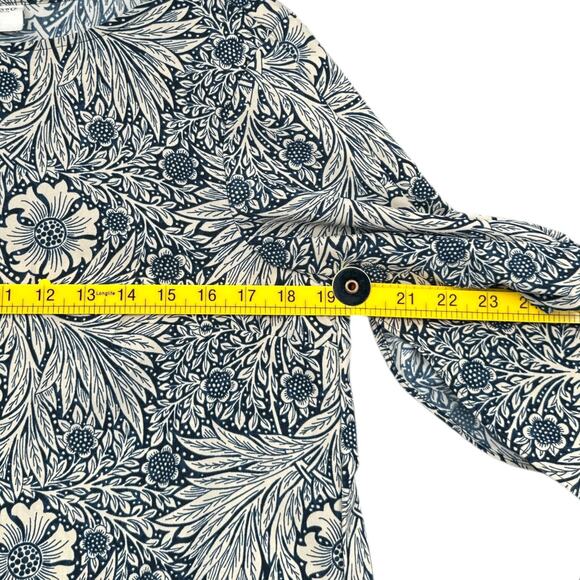Morris Co x H&M Floral Pattern 3/4 Sleeves Tie Cuff Boat Neck Shift Dress Size 6 - Picture 8 of 8